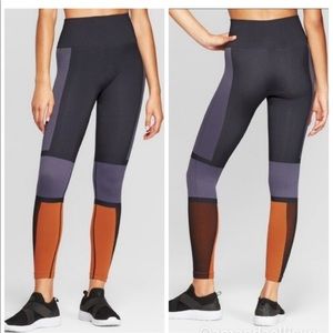 Target joy lab high waisted sculpting leggings. Dark blue/navy and orange size s